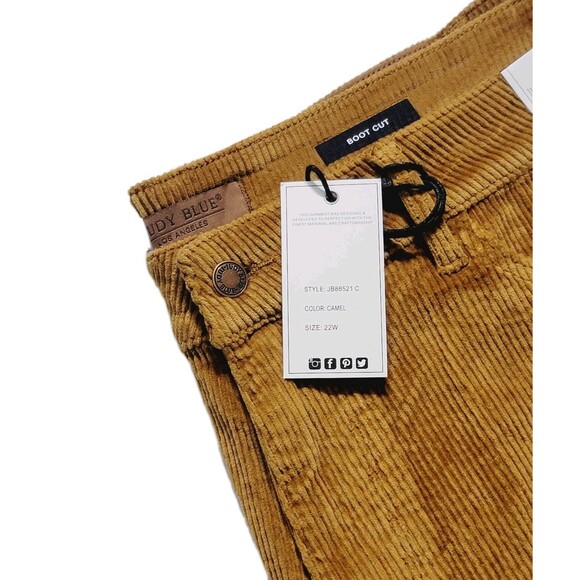 Judy Blue High Rise Camel Corduroy Bootcut Pant Women's 22W Stretch #AR88521 NWT - Picture 6 of 16